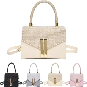 2024 New Women's Leather Satchel Handbag with Mini Crossbody Shoulder Strap Purse Women' Hand Bags Satchel Bag Handle Purses Designer Handbags for Women Clutch Purse Satchel (C)