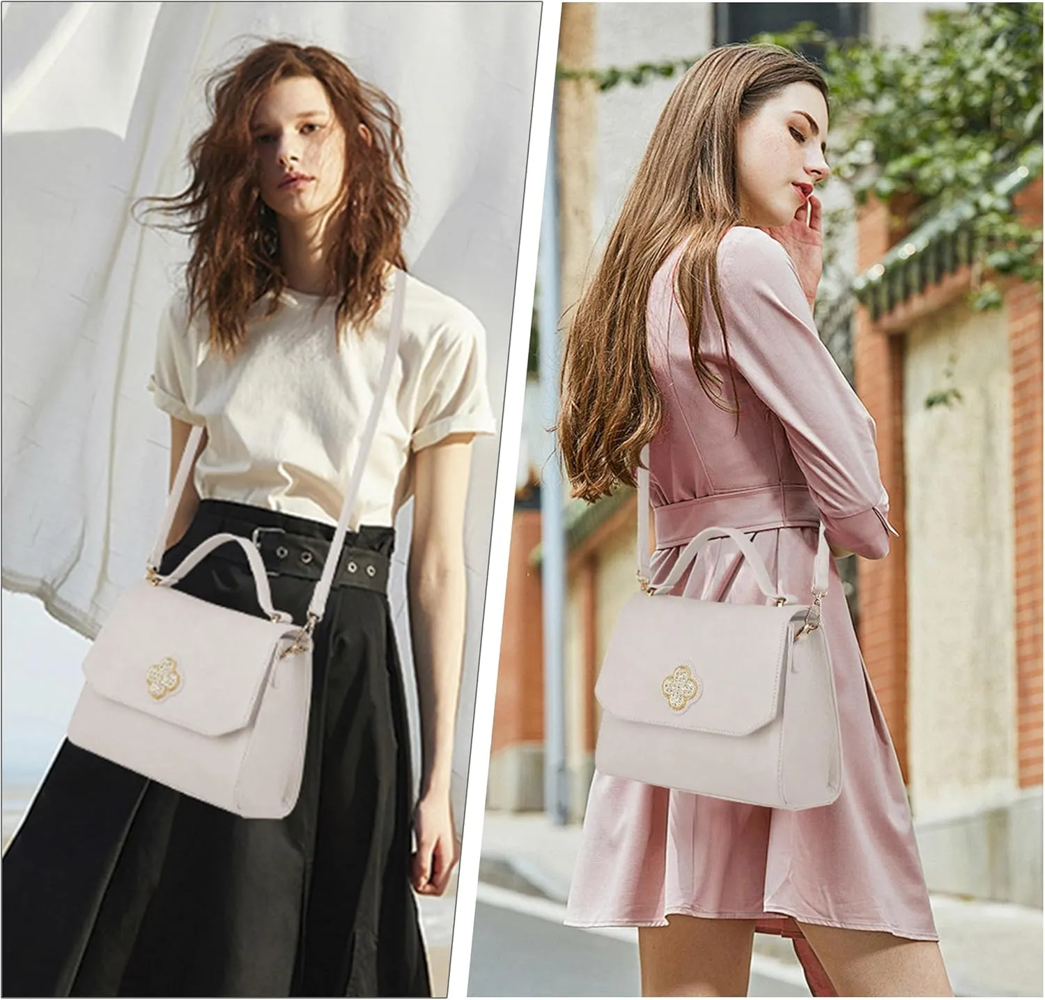 ALYSSA Tote Bag for Women Medium Crossbody Purse Shoulder Bag Top Handle Satchel Cute Wallet 3Pcs Handbags Set Gift