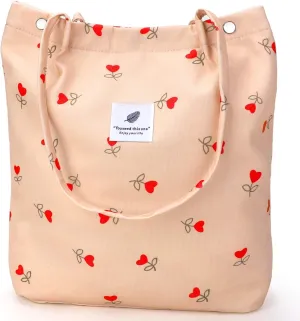Ayieyill Corduroy Tote Bag for Women Canvas Shoulder Cord Purse with Inner Pocket