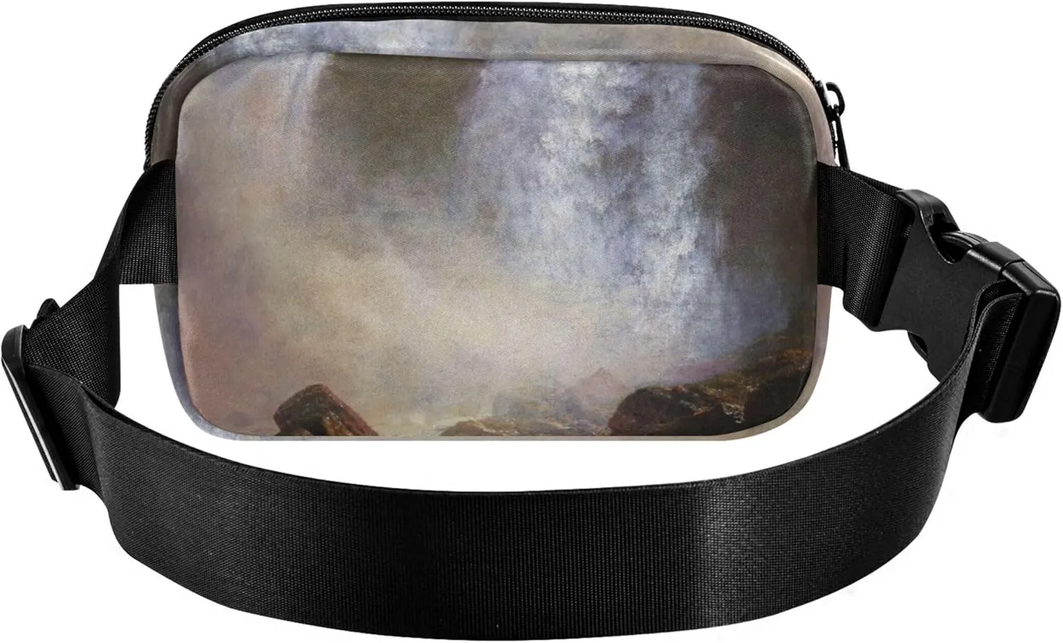 Bierstadt Albert Falls Landscape Women Fanny Pack Waterproof Large Hip Belt Bag Pattern Waist Bag for Women