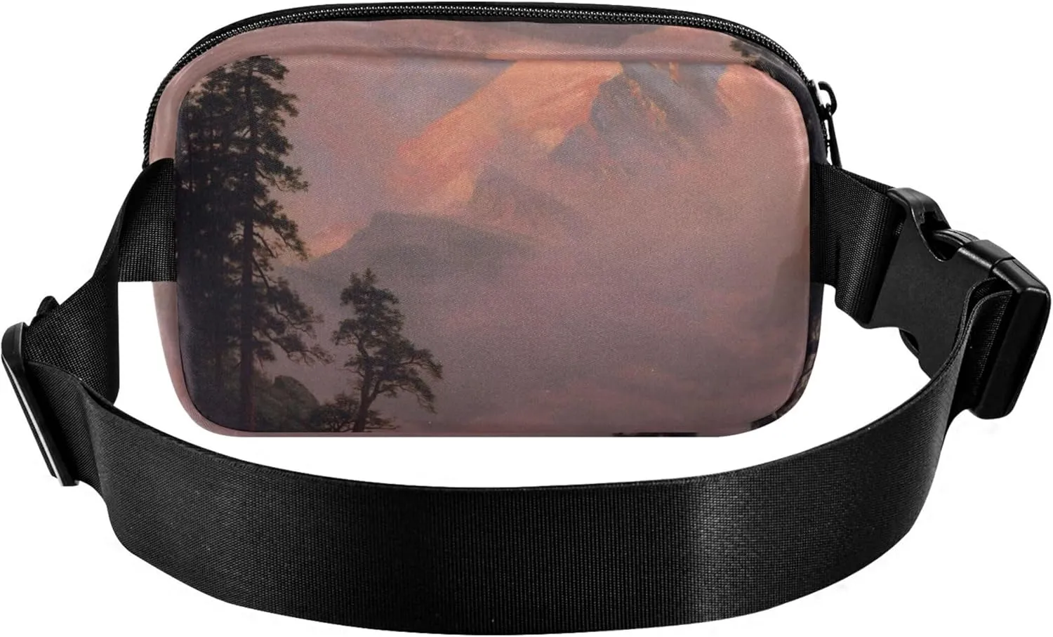 Bierstadt Albert Sunrise Matterhorn Waterproof Women Fanny Packs Anti Theft Belt Bag Bright Cross Body Waist Purse