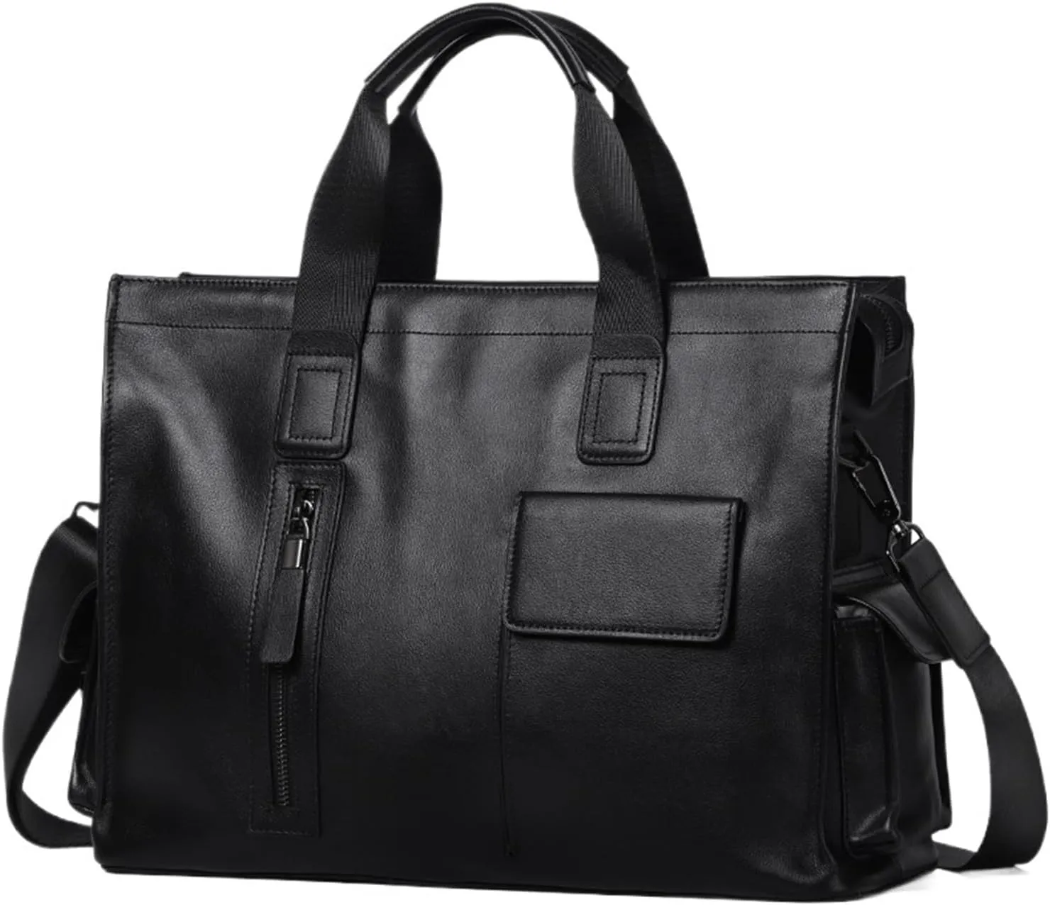 Briefcases Business Genuine Leather Men's Handbag Briefcase Men Suitable for 15 Inch Laptop Bags