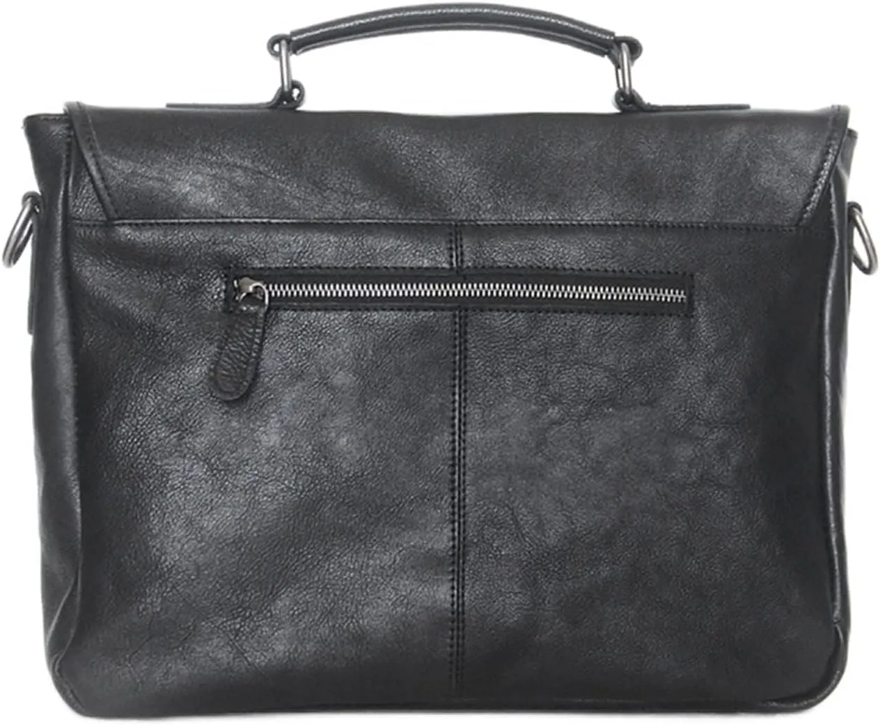 Briefcases for men Black Genuine Leather Laptop Office Men Briefcase Portfolio Business Shoulder Messenger Bag