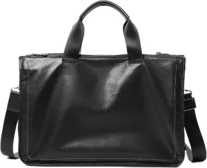 Briefcases for men Large Briefcase Men Genuine Leather Shoulder Laptop Bag inch Soft Leather Big Handbag Multi-layer