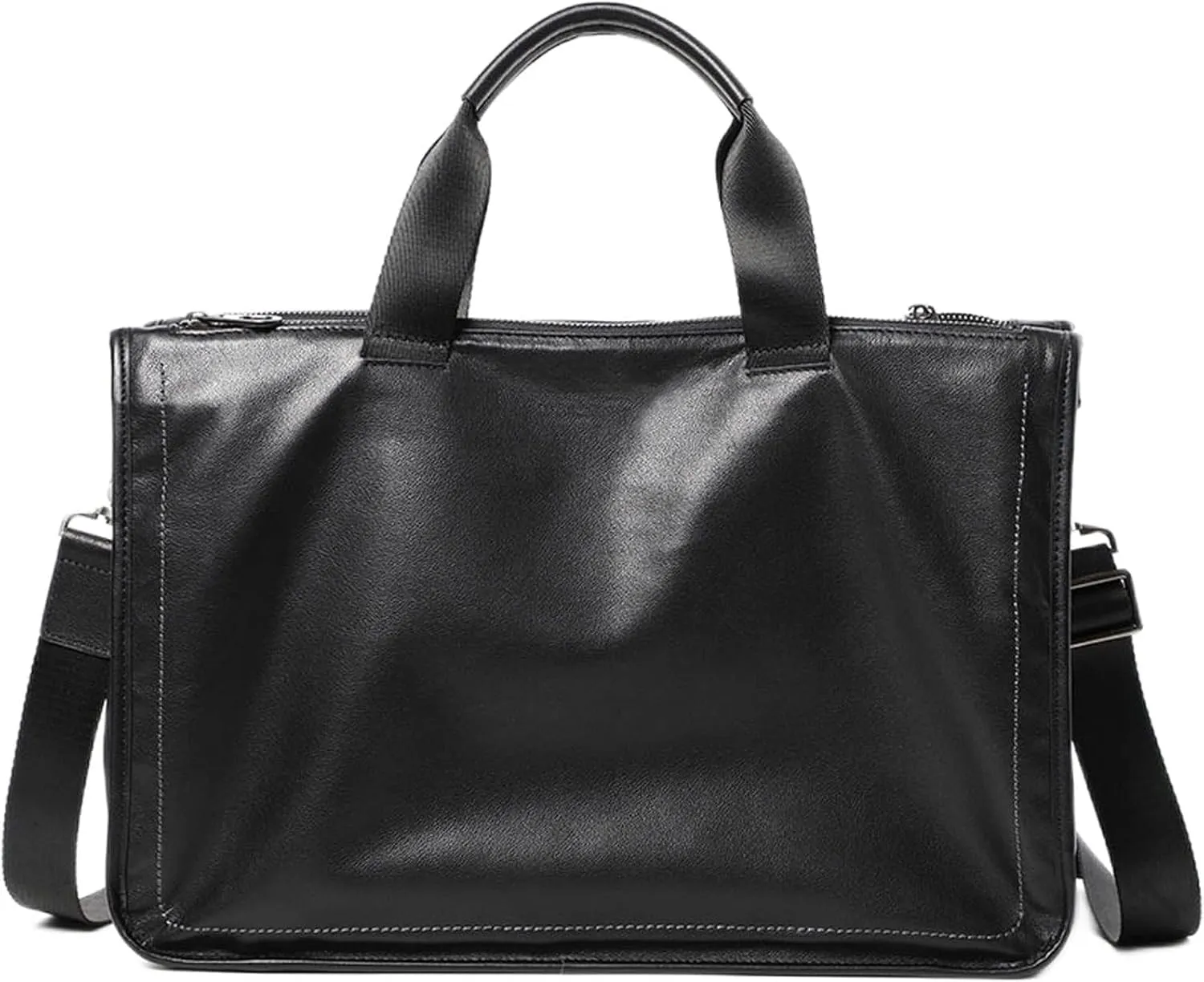 Briefcases for men Large Briefcase Men Genuine Leather Shoulder Laptop Bag inch Soft Leather Big Handbag Multi-layer