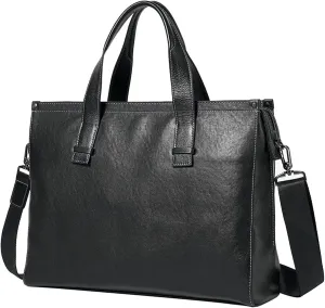 Briefcases for men Leather Men Briefcase Portfolio Crossbody Messenger Laptop Bag for Office Working