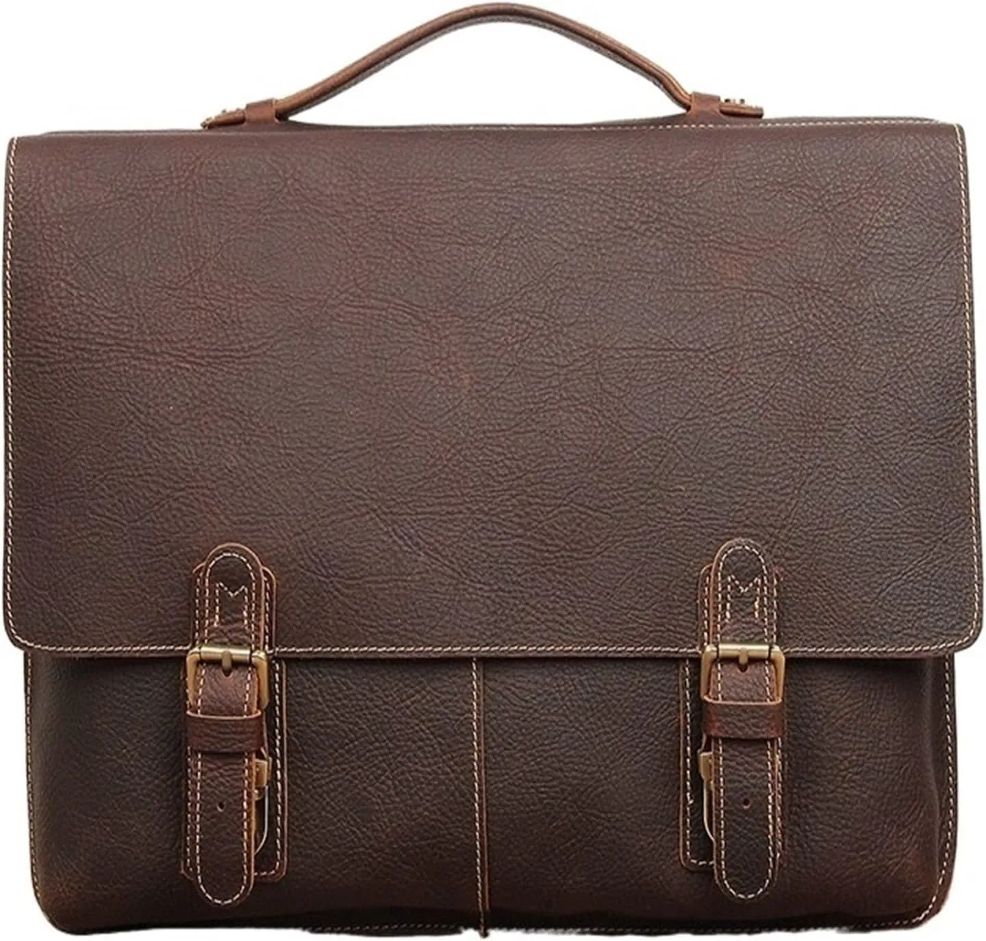 Briefcases for men Men Briefcase Bag Leather Laptop Bag For Inch Double Layer Working Totes For Men Male