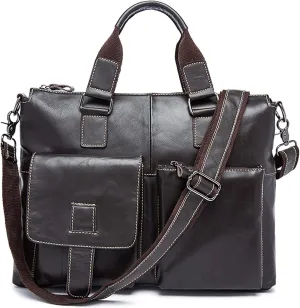 Briefcases for men Men Briefcase Leather Man Bag Satchel Messenger Bags Men Leather Laptop Bag for Document Totes