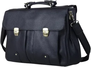 Briefcases Genuine Leather Briefcase Men Business Bag Male Portfolio Attache Case Leather 15.6" Laptop Bag