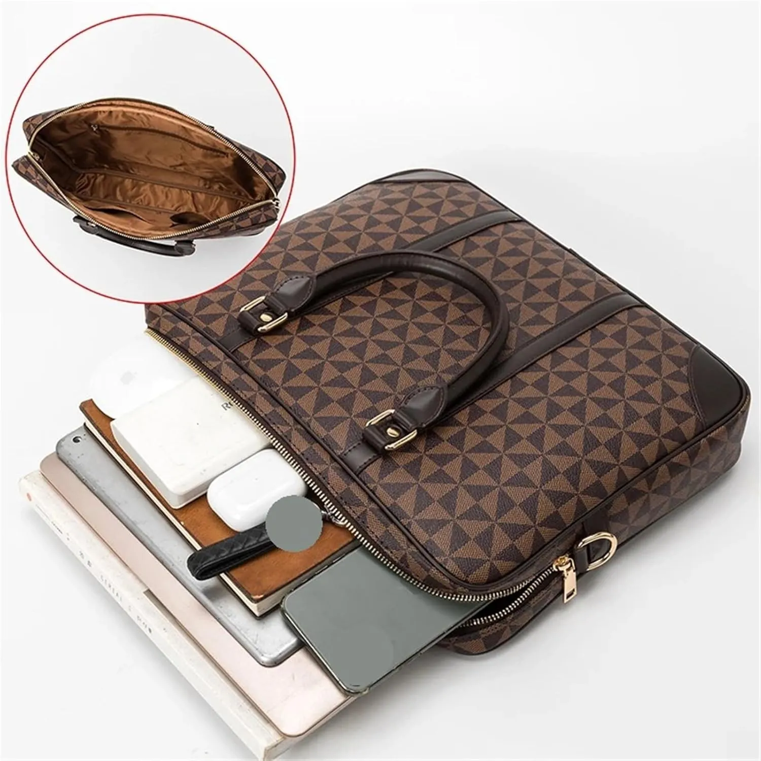 Briefcases Men Handbag Laptop Bags for Men Men's Bag Genuine Leather Travel Bag Suitcase Briefcase Women(Color 4)
