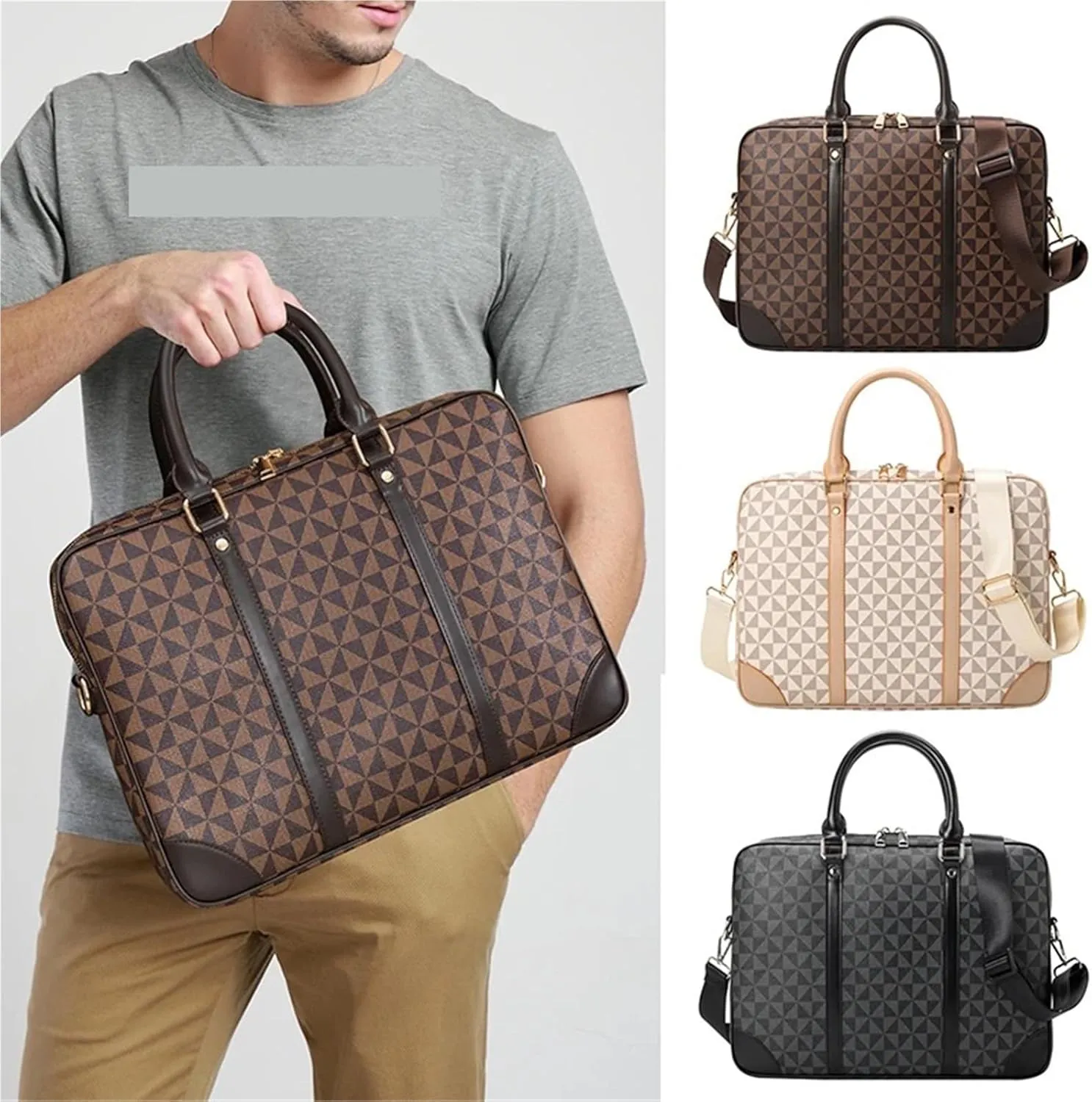 Briefcases Men Handbag Laptop Bags for Men Men's Bag Genuine Leather Travel Bag Suitcase Briefcase Women(Color 4)