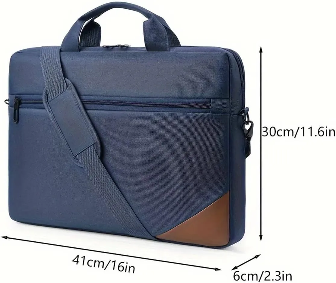 Briefcases Men's Crossbody Satchel Computer Bag Fashion Business Commuter Briefcase Laptop Bag(Black)
