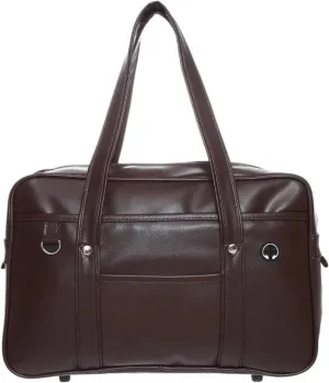Briefcases PU Leather Portable Shoulder Bag Unisex Cosplay Briefcase(Coffee)