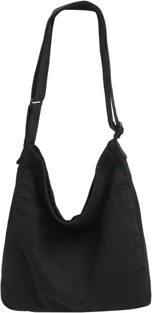 Canvas Tote Bag for Women Men Unisex Purses Women's Crossbody Handbags Hobo Shoulder Bag for Teen Girls