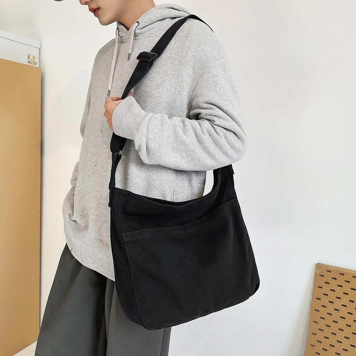 Canvas Tote Bag for Women Men Unisex Purses Women's Crossbody Handbags Hobo Shoulder Bag for Teen Girls