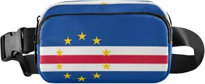 Cape Verde Flag Waterproof Fanny Packs Women Hip Bag Belt Purse Flower Waist Pack for Women