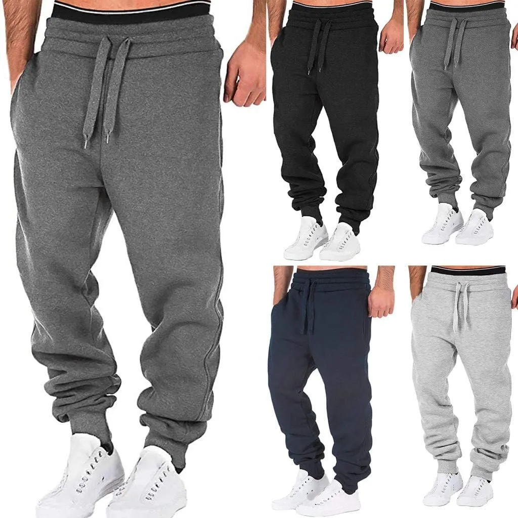 Cargo Pants for Men Relaxed Fit Athletic Pants Traning Track Pants Joggers Mens Sweatpants Casual Wide Leg Drawstring