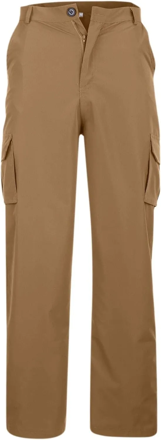 Cargo Pants Men Ripstop Relaxed Fit Trousers Hiking Tapered Joggers Hunting Water Resistant Straight Leg Pants Outdoor