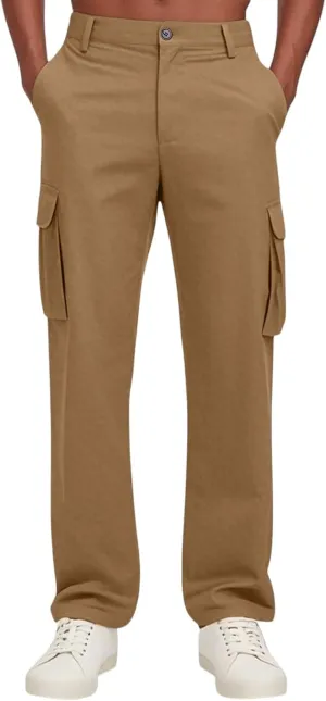 Cargo Pants Men Ripstop Relaxed Fit Trousers Hiking Tapered Joggers Hunting Water Resistant Straight Leg Pants Outdoor