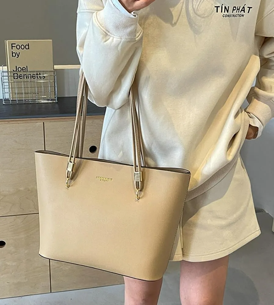 Casual Working Shoulder Bags for Women Large Vegan Leather Tote Purse Top Handle Handbags Satchels with Zipper