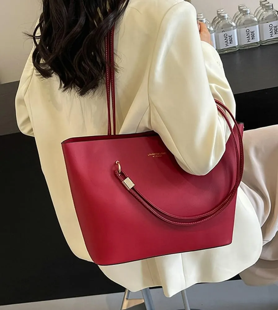 Casual Working Shoulder Bags for Women Large Vegan Leather Tote Purse Top Handle Handbags Satchels with Zipper