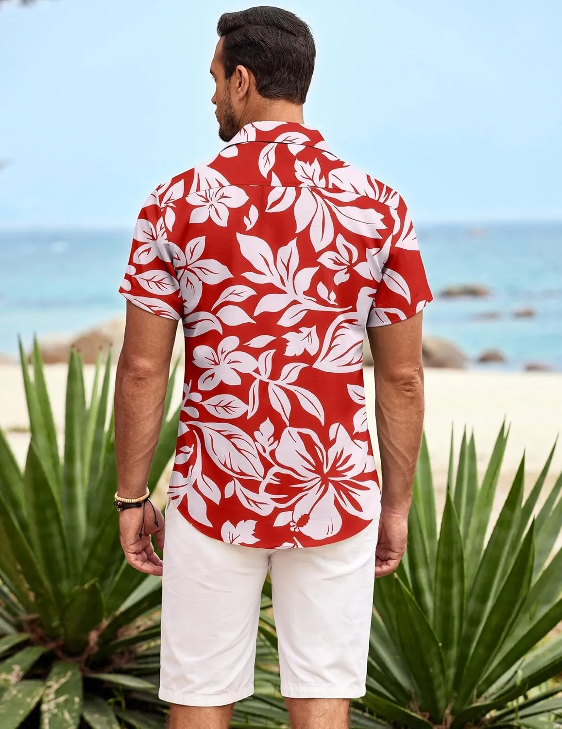 COOFANDY Mens Hawaiian Shirt Short Sleeve Button Down Shirts Tropical Summer Beach Shirts Casual Floral Aloha Shirts