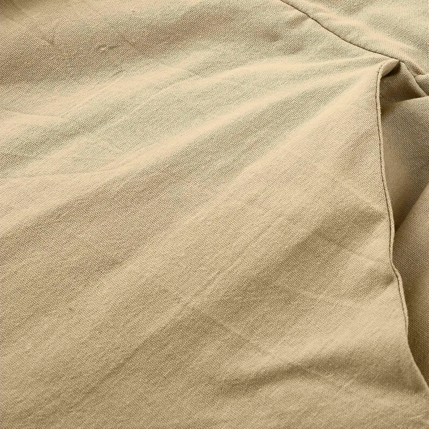 Cotton Line Drawstring Waist Linen Pants for Women High Waist Relaxed Fit Casual Trousers with Pockets
