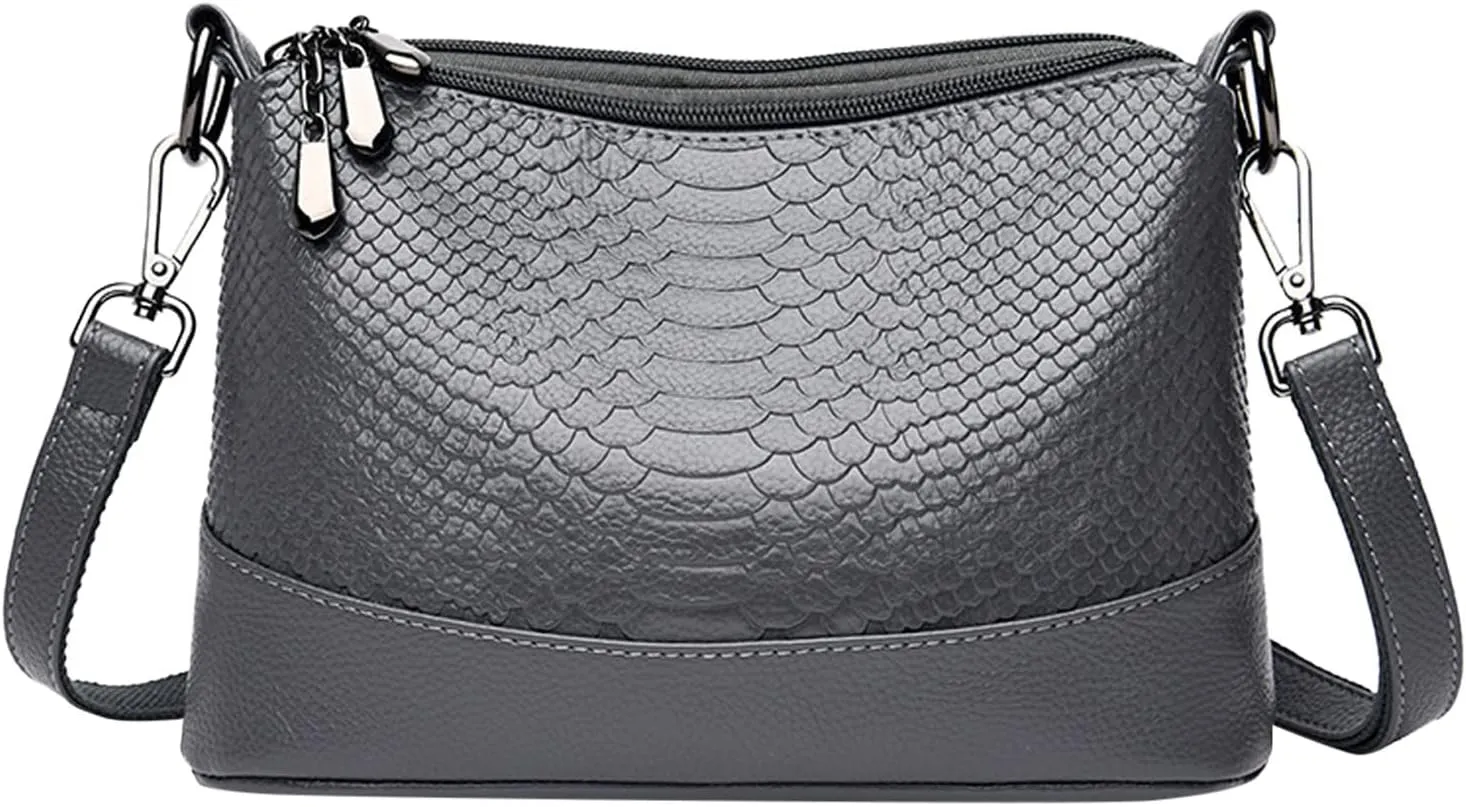 Crossbody Crescent Bags for Women Lightweight Quilted Leather Handbags for Women Clear Bag for Stadium Events(Grey)