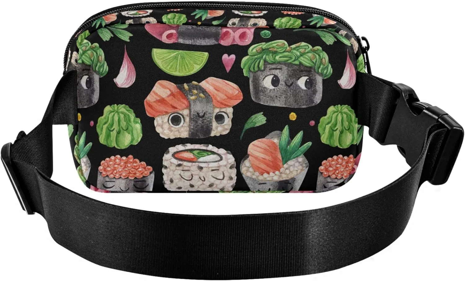 Cute Cartoon Sushi Roll Fanny Pack for Women Waterproof Belt Bags Hip Pack Cute Waist Pouches for Men