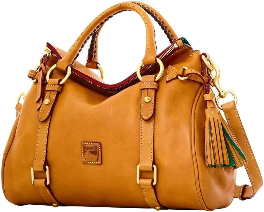 Dooney & Bourke Satchel Handbags for Women, Florentine Leather Satchel Bag with Optional Crossbody Strap
