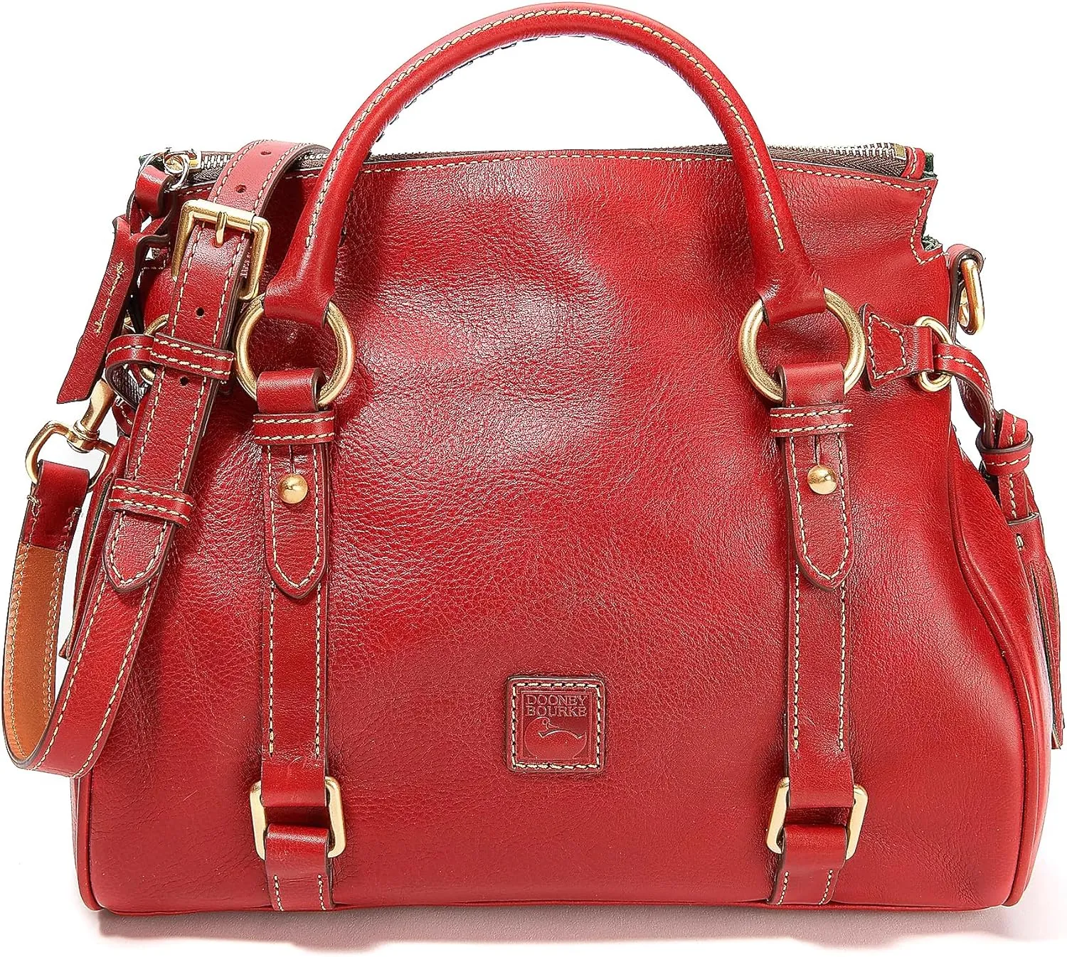 Dooney & Bourke Satchel Handbags for Women, Florentine Leather Satchel Bag with Optional Crossbody Strap