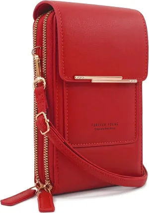 Esimileeya Small Compact Cell Phone Crossbody Bags for Women Trendy Purses Touchscreen Shoulder Bag with Credit Card Slots