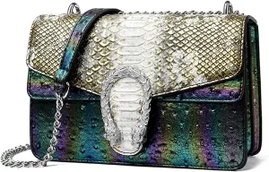 Eslcorri Satchel Purse and Crossbody Bags for Women, Leather Chain Vintage Evening Clutch Shoulder Handbags
