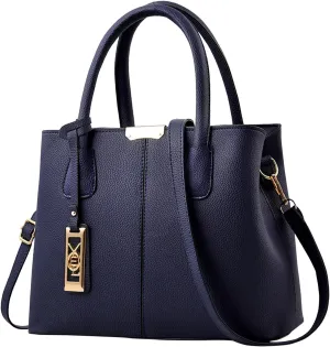Fashion Handbag Simple Bag Large Capacity One Shoulder Women Bag Vertical Handbag Shoulder Bag for (Blue, One Size)