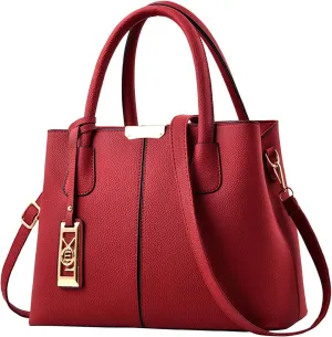 Fashion Handbag Simple Bag Large Capacity One Shoulder Women Bag Vertical Handbag Shoulder Bag for Women (Red, One Size)