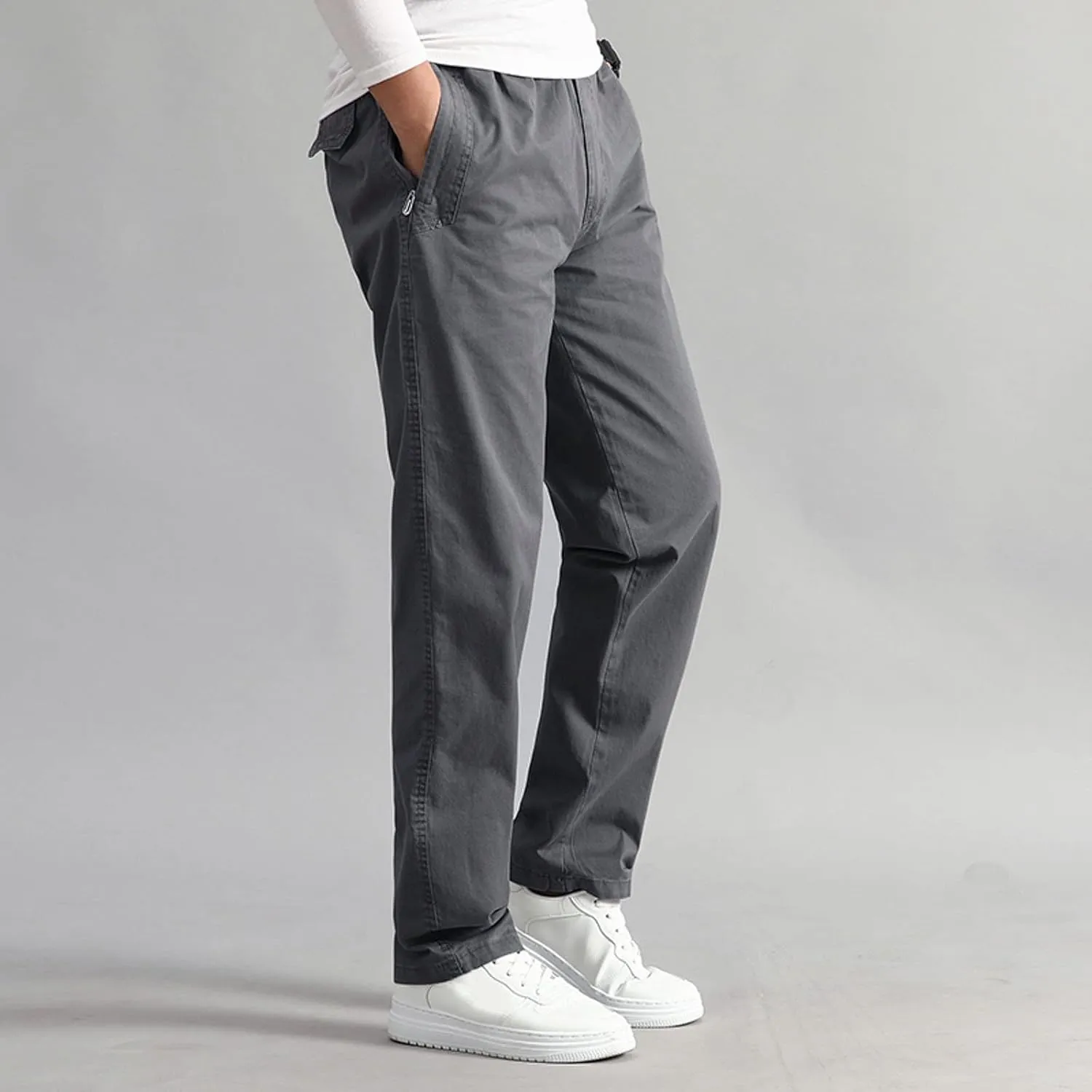 FZVYD Men's Pants Men's Relaxed Fit Causal Work Streetwear Baggy Joggers Drawstring Sweatpants with Pockets 2023
