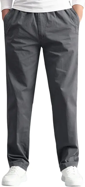 FZVYD Men's Pants Men's Relaxed Fit Causal Work Streetwear Baggy Joggers Drawstring Sweatpants with Pockets 2023