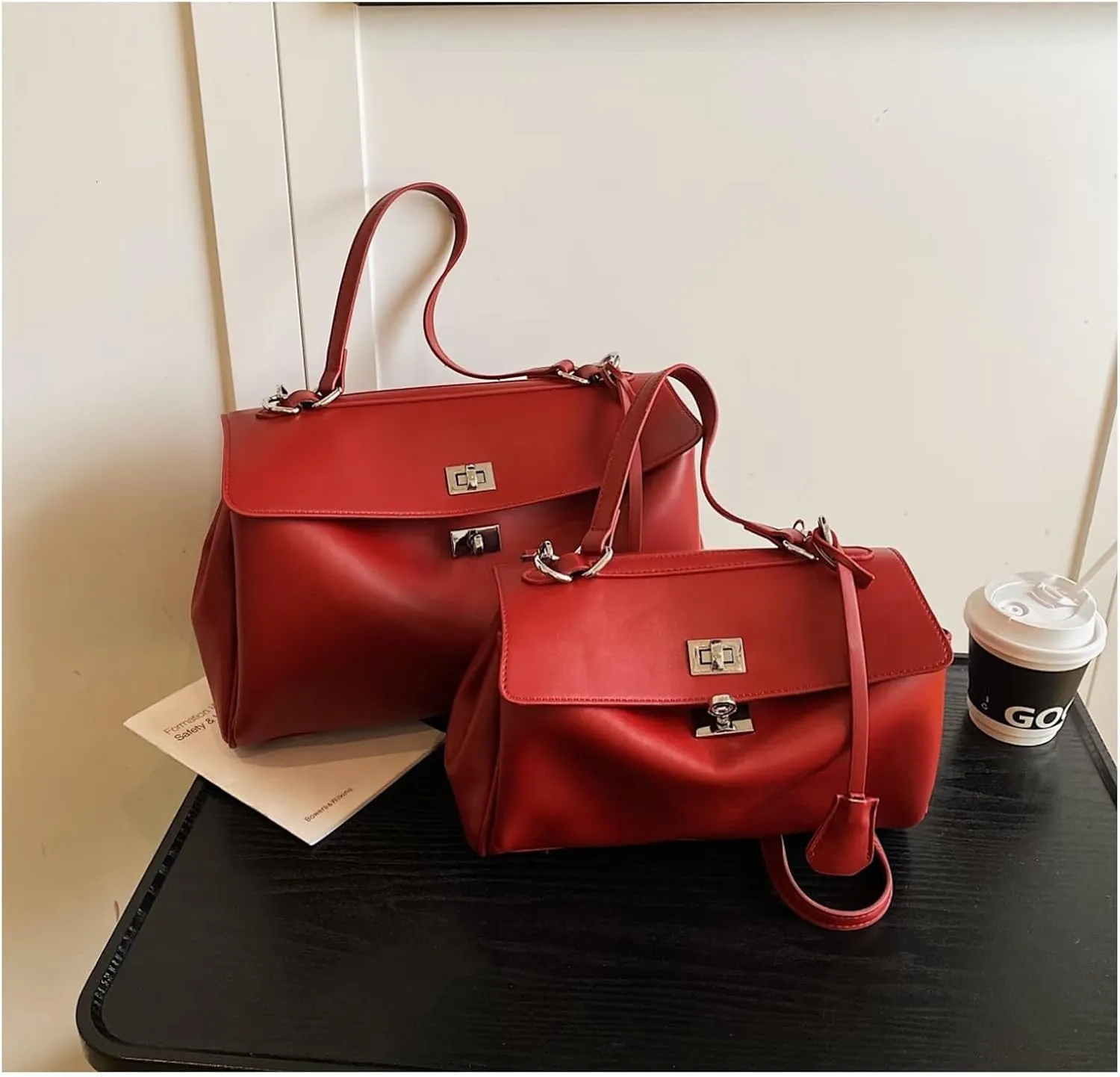 Genuine Leather Women's Shoulder Bag,Fashion Travel Bag, Retro Large Crossbody Travel Work Bag Purse