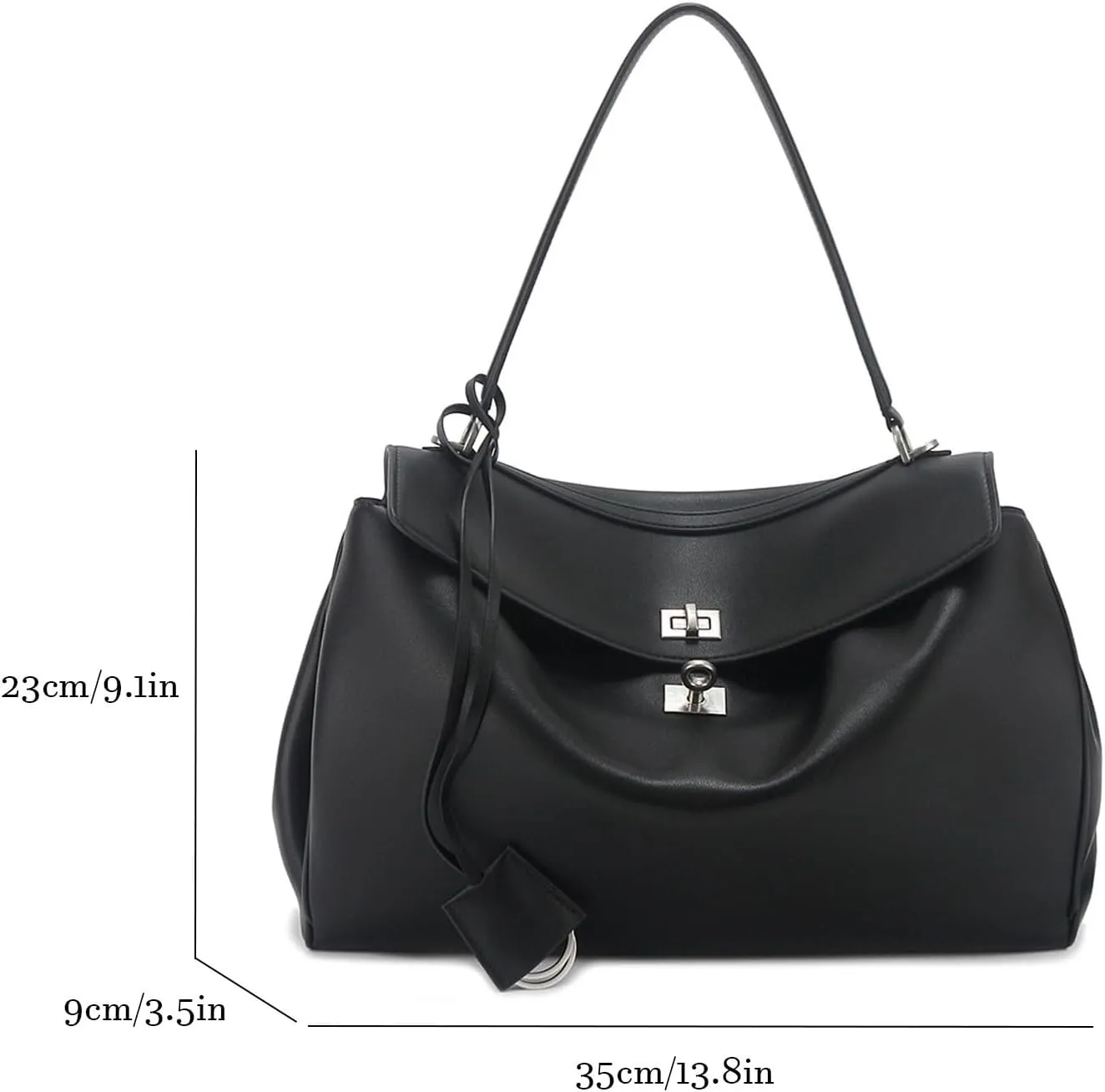 Genuine Leather Women's Shoulder Bag,Fashion Travel Bag, Retro Large Crossbody Travel Work Bag Purse