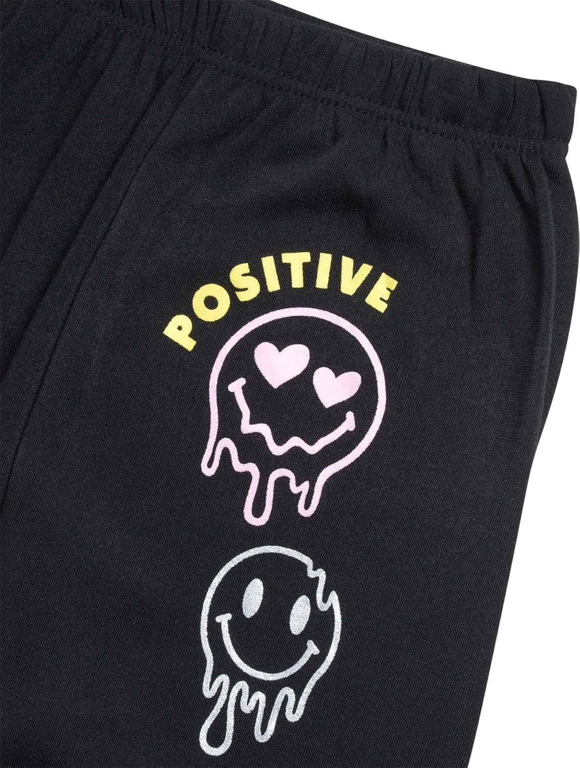 Girls Joggers Set - 3 Piece Zip Up Hoodie, Graphic Tee, and Jogger Pants, Girls' Activewear Fleece Jogset (7-16)
