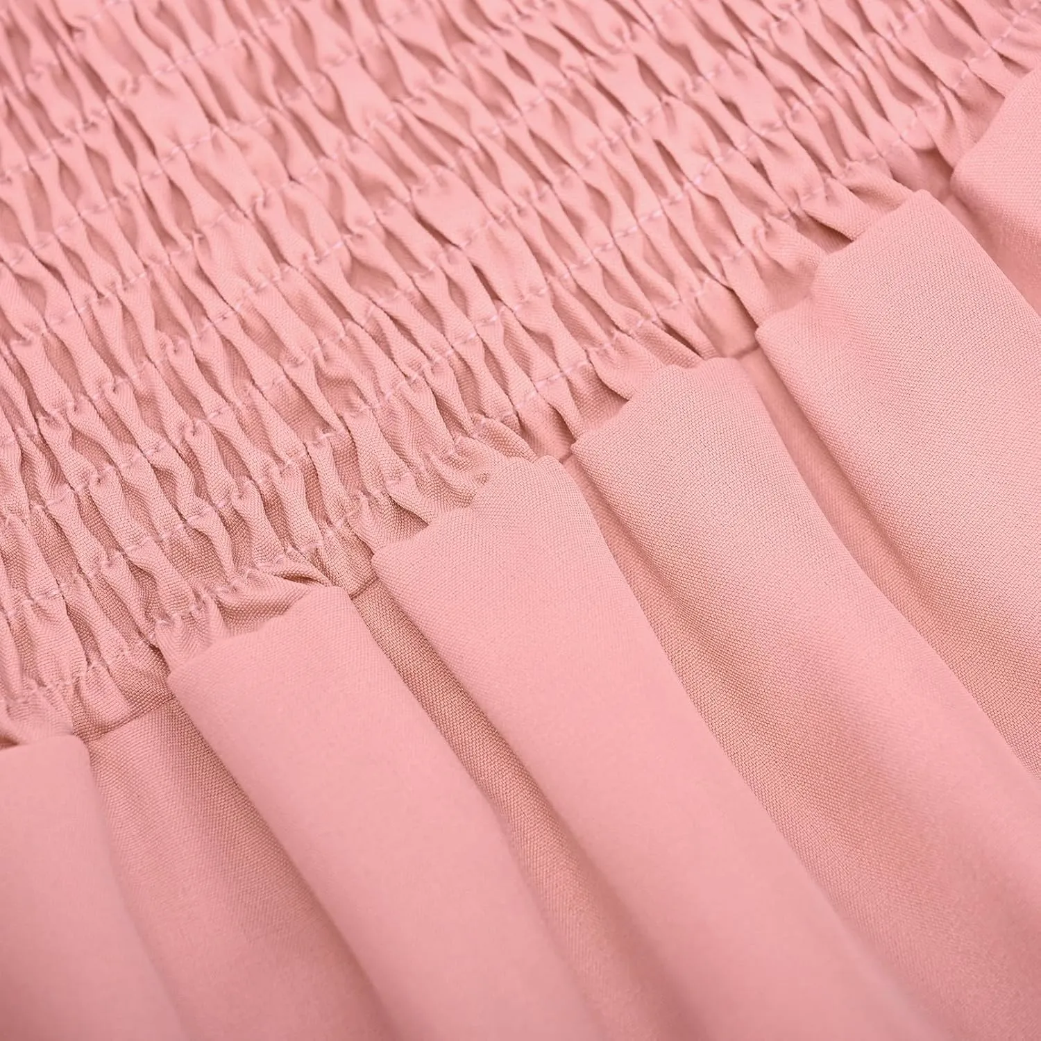 Girls Summer Dress Square Neck Lantern Sleeve Ruffle A-Line Party Mini Dress Casual Elegant Layered Sundress
