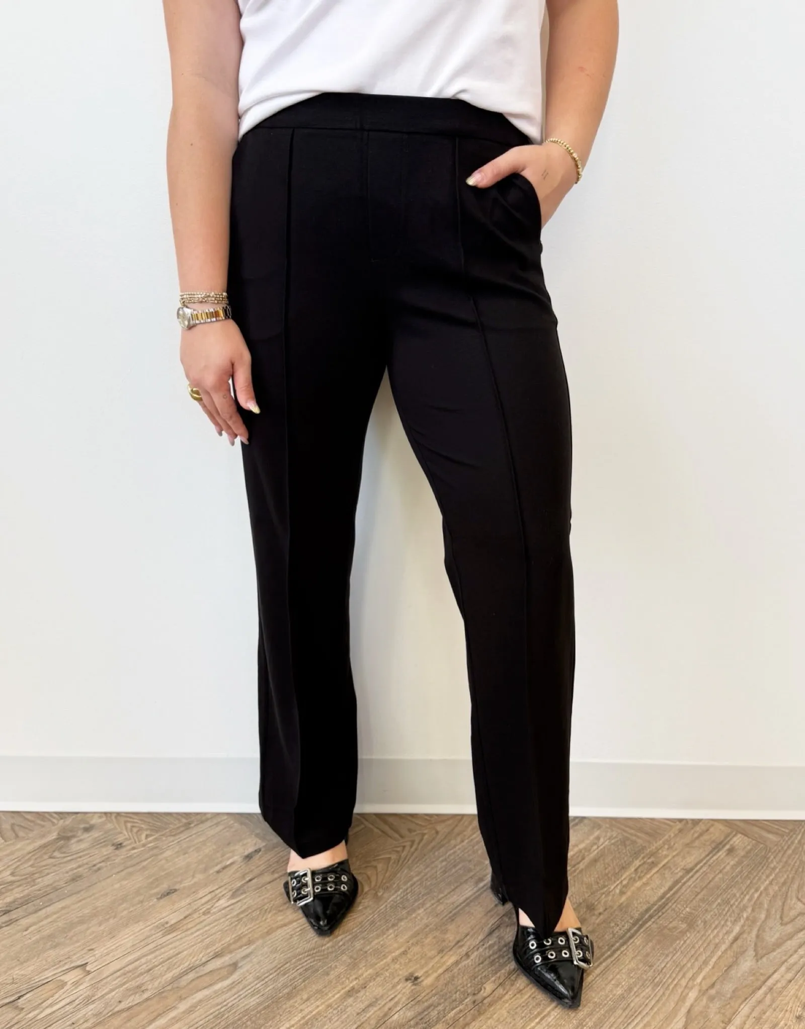 Izabella Pull On Wide Leg Trousers