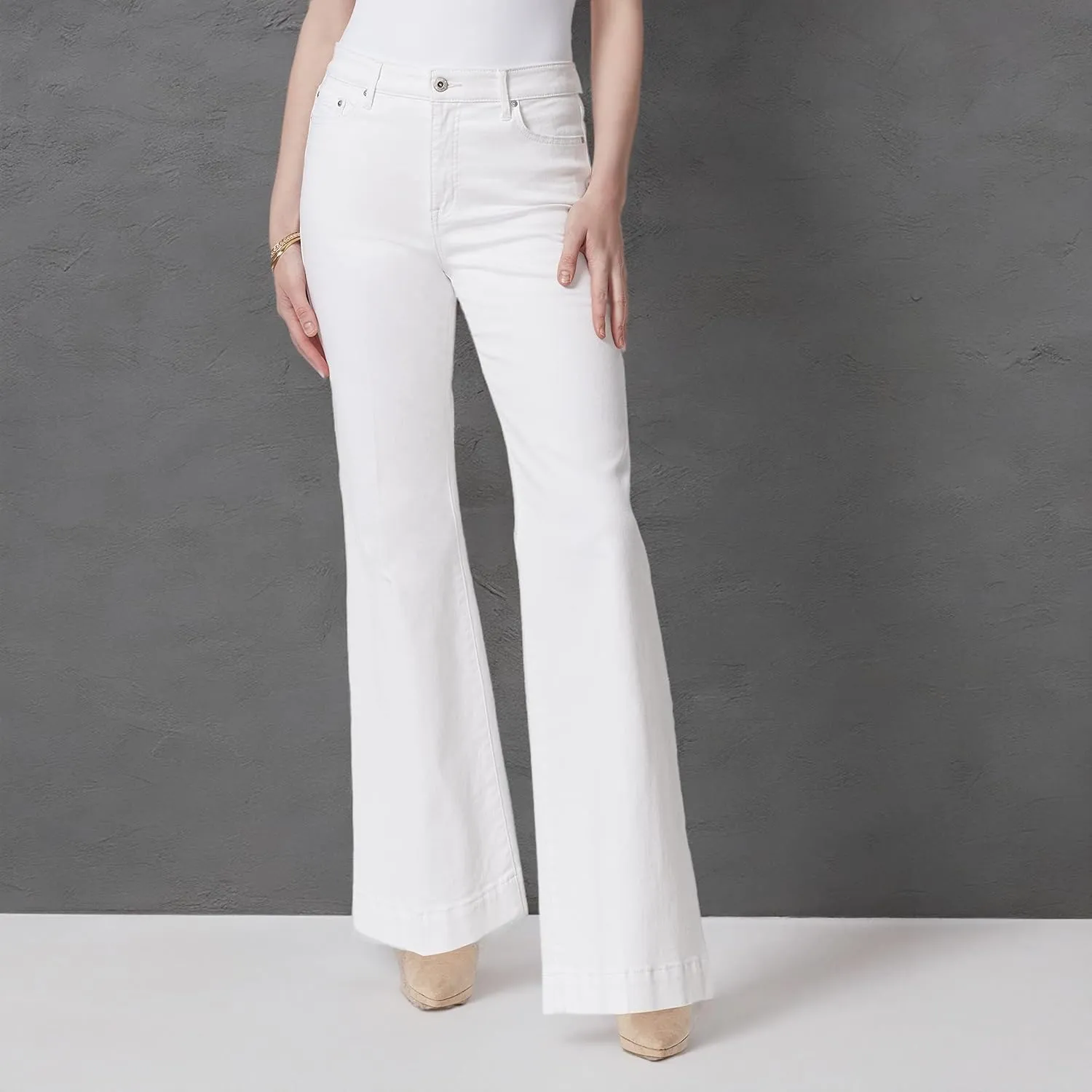 Jessica Simpson Women's True Love Trouser Wide Leg Jean