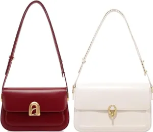 LA FESTIN Designer Leather Crossbody Bag for Women - Adjustable Strap, Trendy Large Capacity Satchel