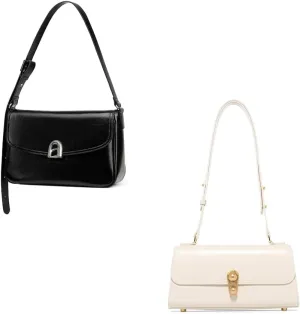 LA FESTIN Large Leather Purses For Women Trendy Crossbody Satchel Bag Adjustable Strap Purse Underarm Handbags