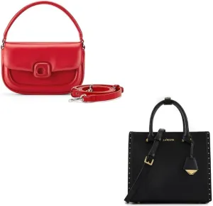 LA FESTIN Leather Crossbody Bags For Women with Adjustable Strap - Western Satchel Purses With Buckle Closure