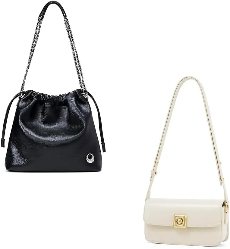 LA FESTIN Leather Purses For Women - Adjustable Strap Shoulder Bag - Designer Handbags For Women -Satchel Purses For Women