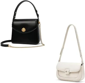 LA FESTIN Leather Purses For Women Trendy - Ladies Capacity Satchel Bag Summer Purse Adjustable Strap Women's Crossbody Purse