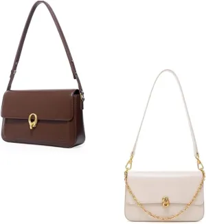 LA FESTIN Leather Purses For Women Trendy - Large Capacity Satchel Bag Summer Purse Adjustable Strap Women's Crossbody Purse