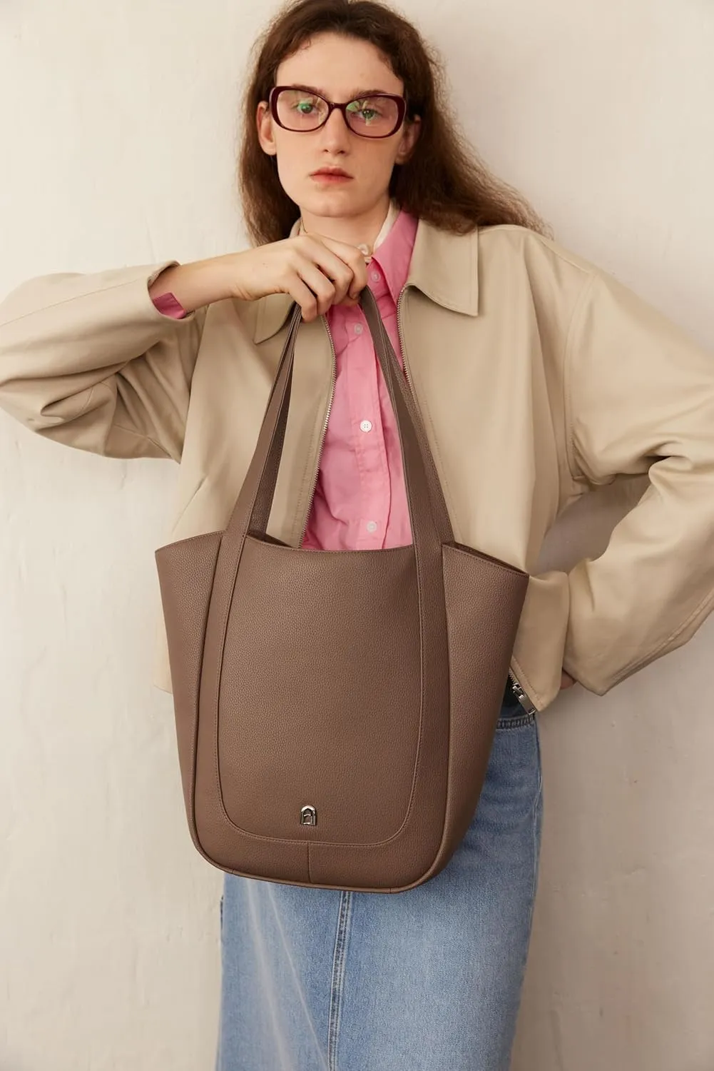 LA FESTIN Leather Satchel Bags For Women - 13 Large Womens Handbags Top-Handle Purses Waterproof Women's Shoulder Handbags
